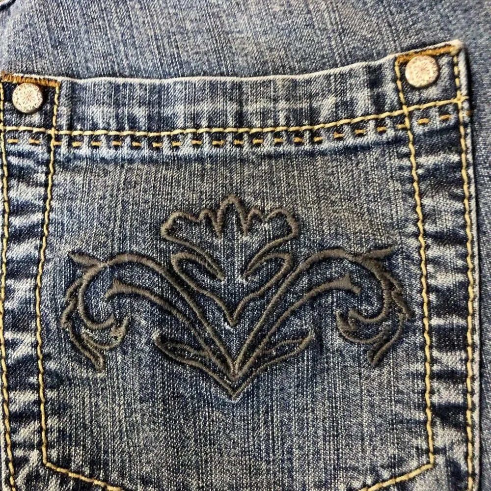 Cabi Jeans Womens 0 Used Embroidered Pockets 90s Bootcut Low Rise